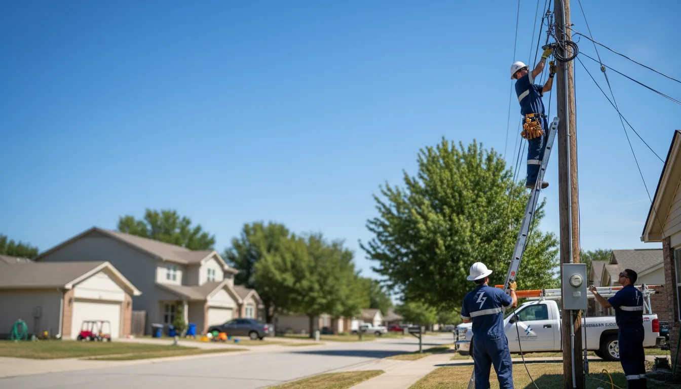 Residential electrician providing installation services in Pleasant Plains, AR